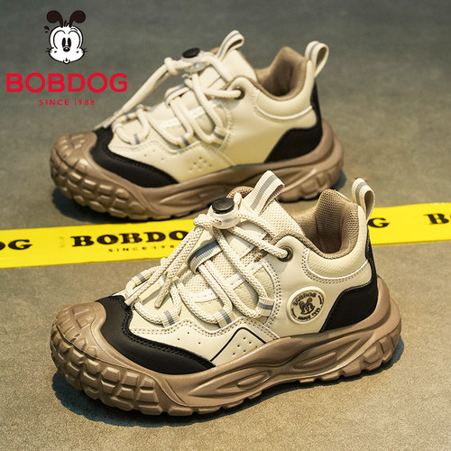 BOBDOG巴布豆儿童运动鞋男童户外登山鞋轻便减震防滑鞋厚底休闲鞋