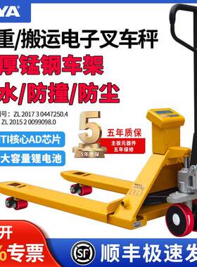 优选飞亚电子叉车秤ECS-CL搬运车称重防水蓝牙手动液压移动叉车秤