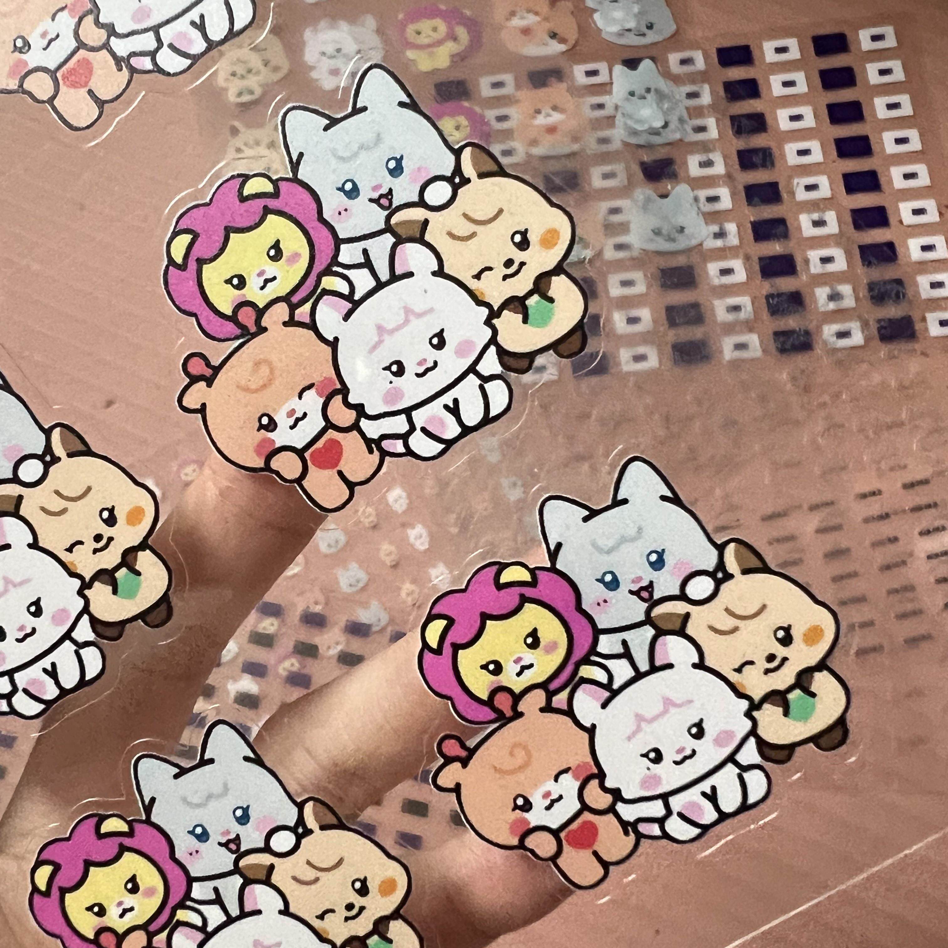 透明pet定制贴纸美甲贴小巧贴纸包装盒贴纸PVC不干胶