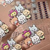 透明pet定制贴纸美甲贴小巧贴纸包装 盒贴纸PVC不干胶