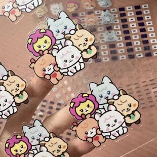 透明pet定制贴纸美甲贴小巧贴纸包装 盒贴纸PVC不干胶