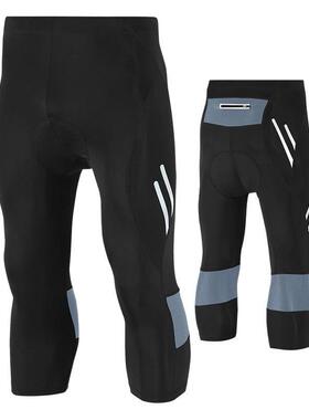 亚马逊爆款男士速干骑行七分裤 弹力单车自行车服吸汗骑行服