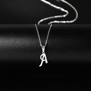 New Initial A-Z Letters Pendant Necklace for Women Men Trend