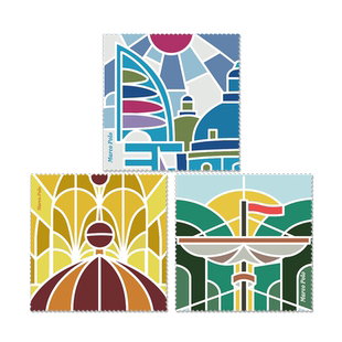 上海图书馆文创马可波罗游记系列眼镜布清洁灰尘复古时尚