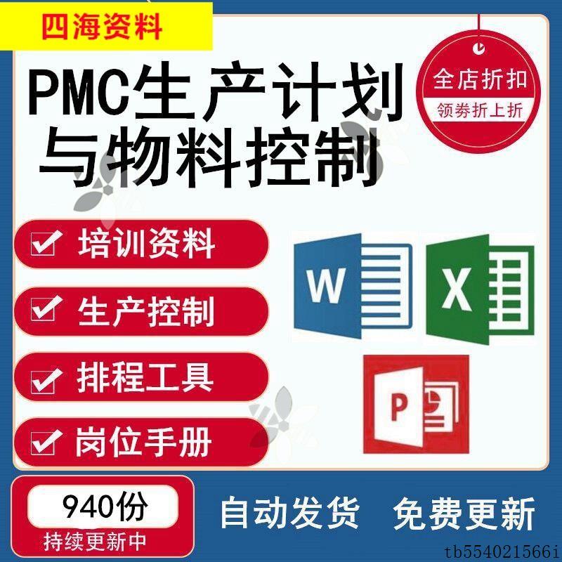 pmc生产计划管理与控制生产计划与物料控制EPR运作流程PPT表格培