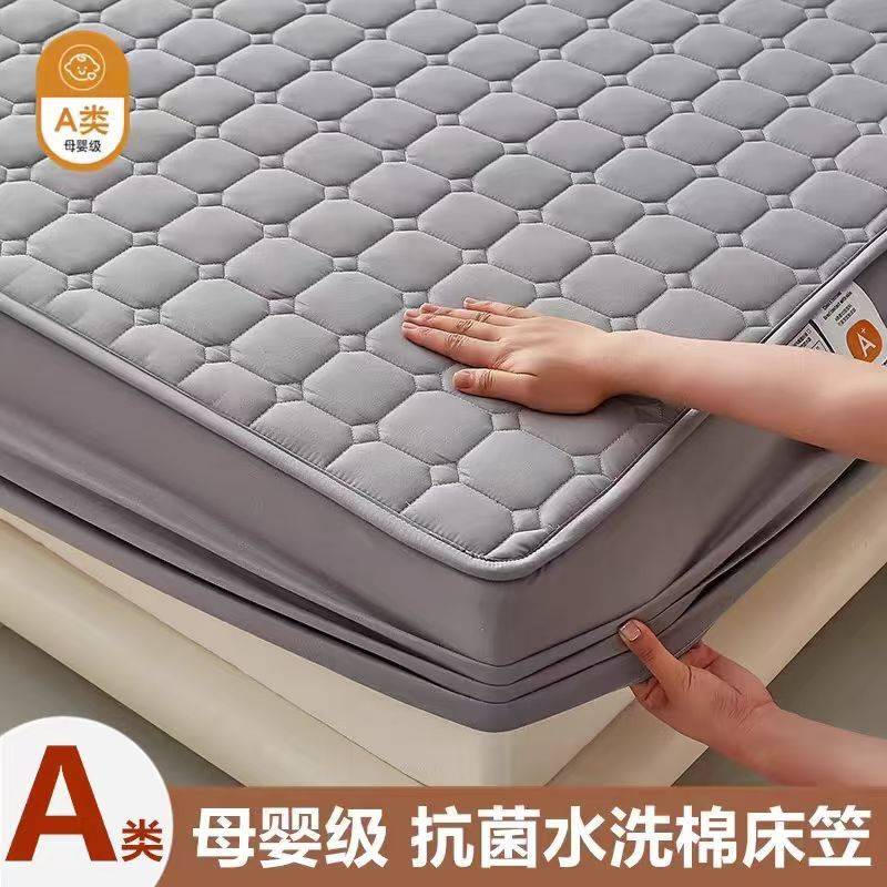 新疆包邮A类绗缝夹棉床笠单件加厚防尘防滑床罩席梦思床床垫保护