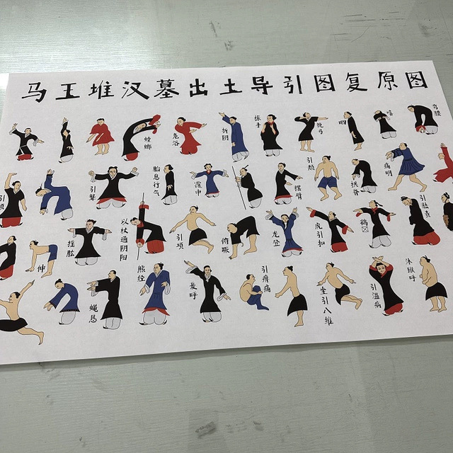 汉墓马王堆导引图复古书画高清微