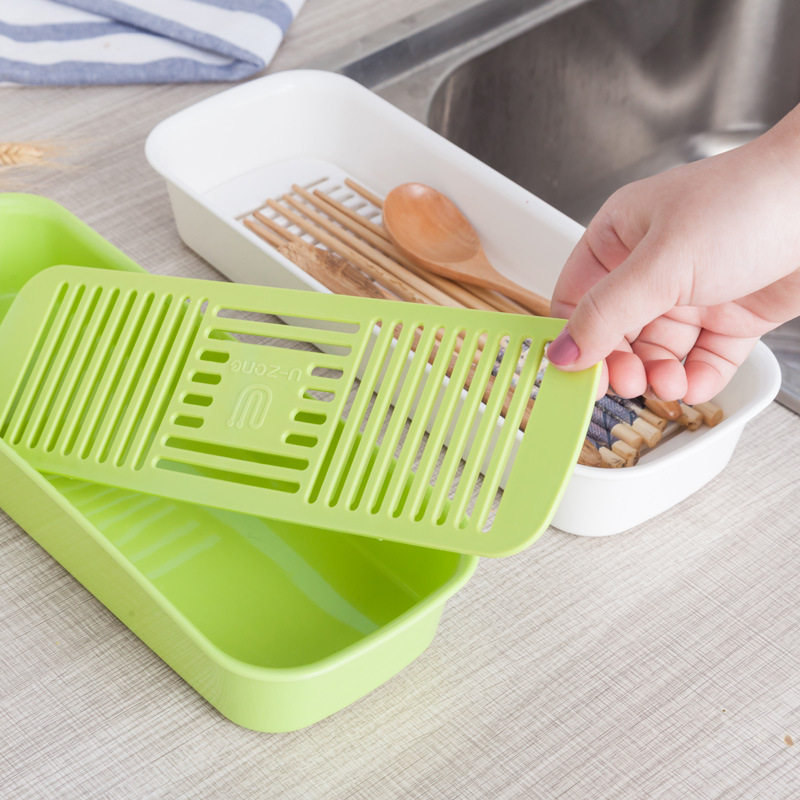 筷子筒筷子笼筷子盒架桶塑料吸管勺子刀叉沥水托餐具收纳家用