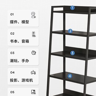 柜子收纳柜储物柜房间置物架落地多层书架货柜家用客厅书桌旁架子