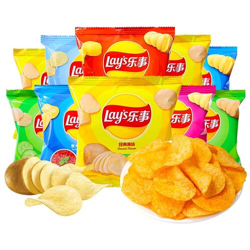 乐事薯片单独小包装混合整箱大礼包网红爆款小零食