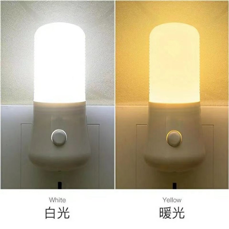 LED开关小夜灯新3W节能插电照明床头灯礼品灯卧室起夜灯地摊