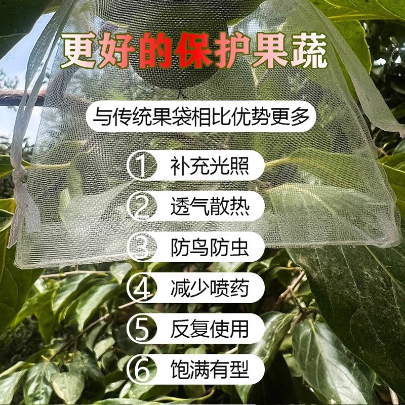 果蔬防虫袋防鸟网果实蓝莓番茄防虫袋透光葡萄火龙果套袋网保护袋