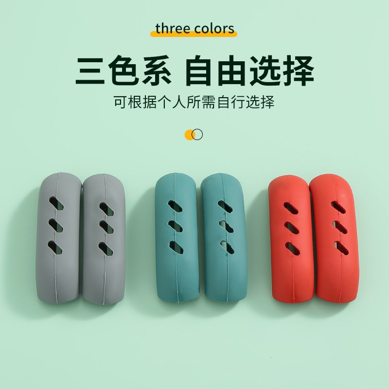 防烫硅胶锅柄手套简约彩色耐高温防磨锅砂锅蒸锅隔热手柄现货