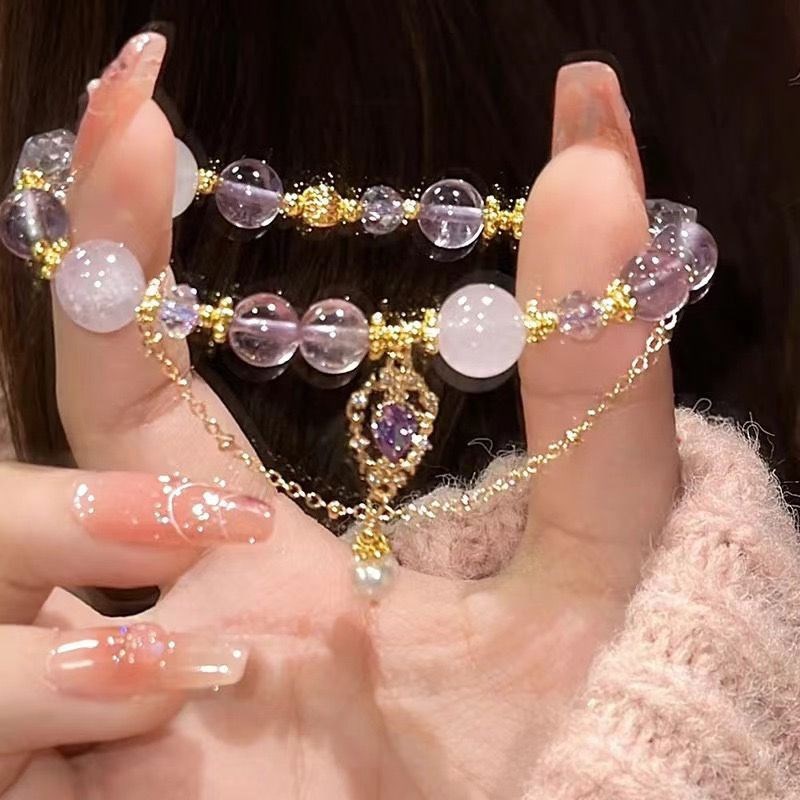 竹韵蝴蝶手链四条装古风琉璃串珠钰竹手串清冷高级感手饰女