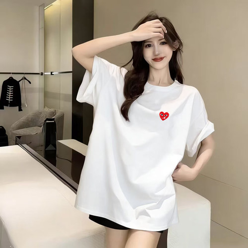 PLAY官方旗舰店正品白色短袖t恤女2026夏季新款纯棉宽松上衣体恤