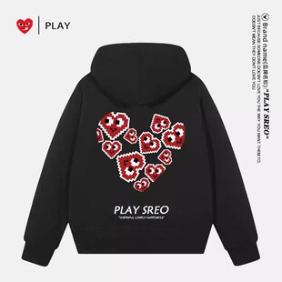 官方旗舰店PLAY连帽卫衣男女同款2026秋冬新款宽松休闲套头外套