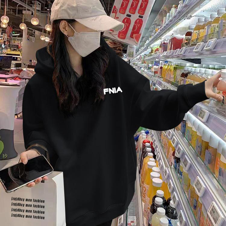 官方旗舰店正品植白菲乐连帽卫衣女2025春秋新款宽松显瘦长袖上衣