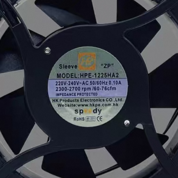 全新HPE MODEL HPE-1225HA2 220V-240V 0.10A 120*25CM散热风扇