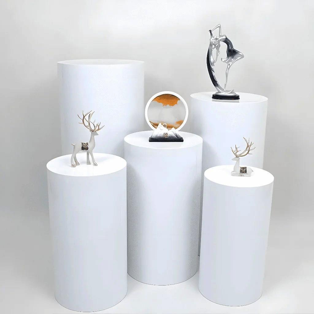 铁艺烤漆圆柱甜品台五件套婚礼布置展示台商场橱窗生日派对甜品桌