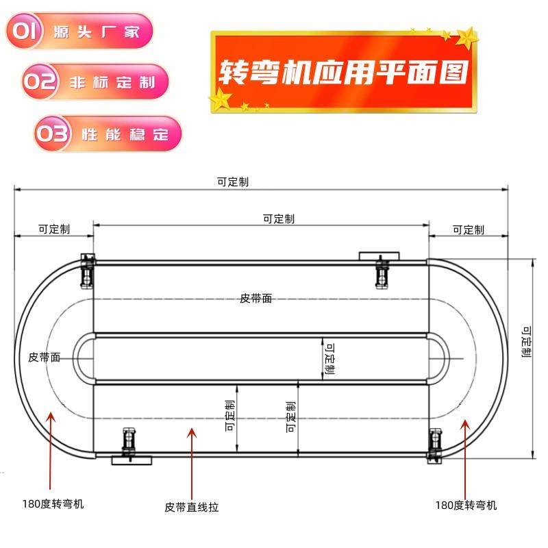 热销不锈钢输送机非标定制皮带输送线自动化设备车间规格齐全厂家