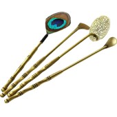 热销黄铜香道用具入门套装 羽帚香扫打香篆工具打拓熏香炉灰压香勺