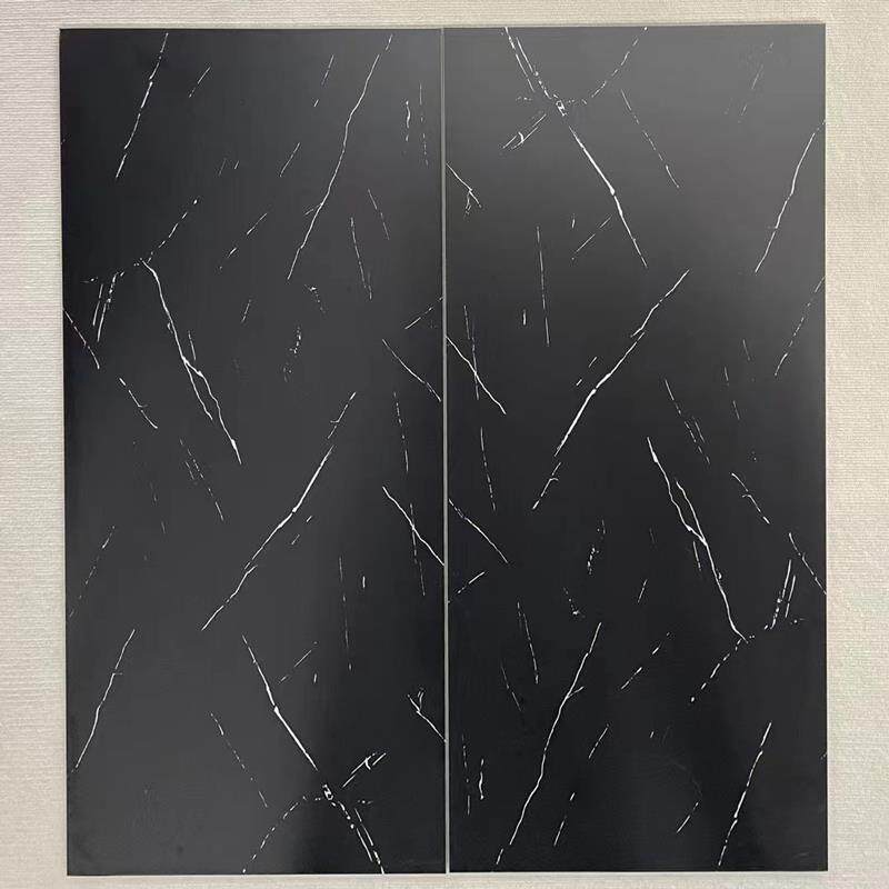 热销深色哑光瓷砖黑白灰防滑仿大理石亚面600X1200咖啡仿古地板砖