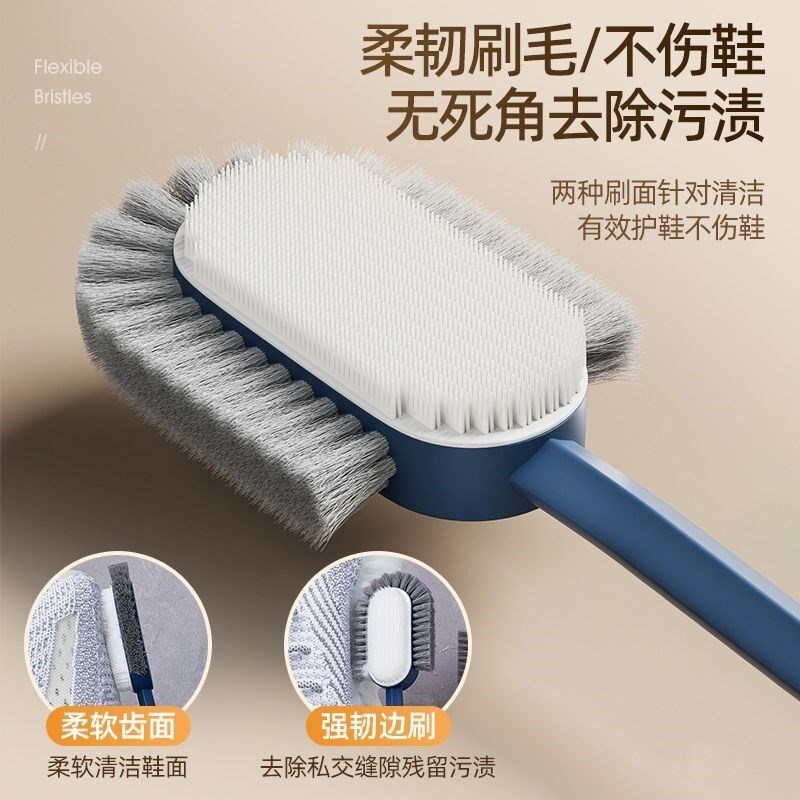 热销洗鞋店专用刷子老式硬毛超硬耐用刷鞋刷子半软毛不伤鞋长柄清图片