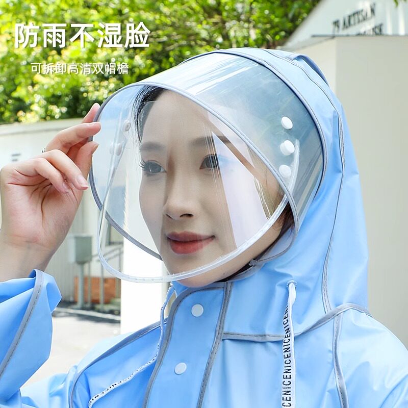 热销雨衣电动车女款长版全身防暴雨成人一体式电动车2023新款加厚