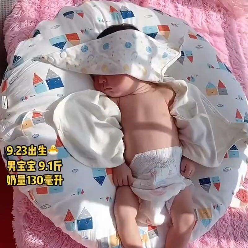 热销斜坡枕婴儿防吐奶防胀气二合一防溢奶呛奶新生宝宝躺喂奶趴睡