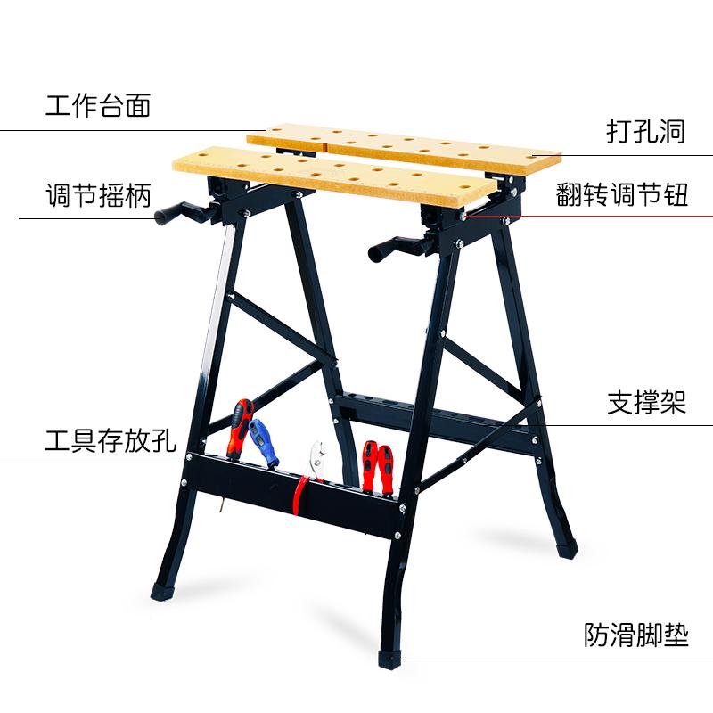 热销多功能折叠倒装木工工作台木工桌子台锯便携式木工锯台装修工