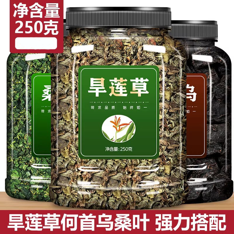 旱莲草何首乌桑叶组合正品中药材中草药新鲜特级泡茶喝官方旗舰店