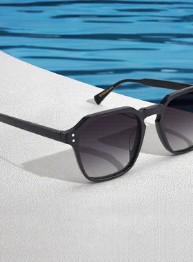 日本品质温州板材太阳镜女时尚多边形窄框出游防晒简约百搭欧美风