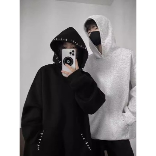 欧洲站520g重磅美式纯色卫衣男女秋季潮牌硬挺连帽衫cleanfit高街