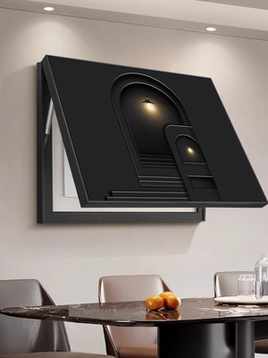 轻奢抽象空间表箱装饰画开关箱阻塞挂画总开关配电箱掩盖丑陋