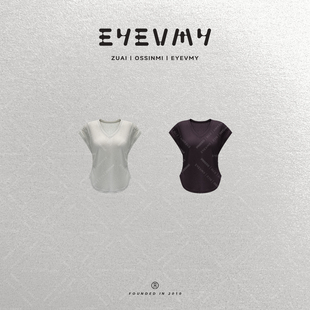 【雕花弧度】天丝麻飞飞袖V领捏褶收腰镂空短袖T恤WT52ASY049