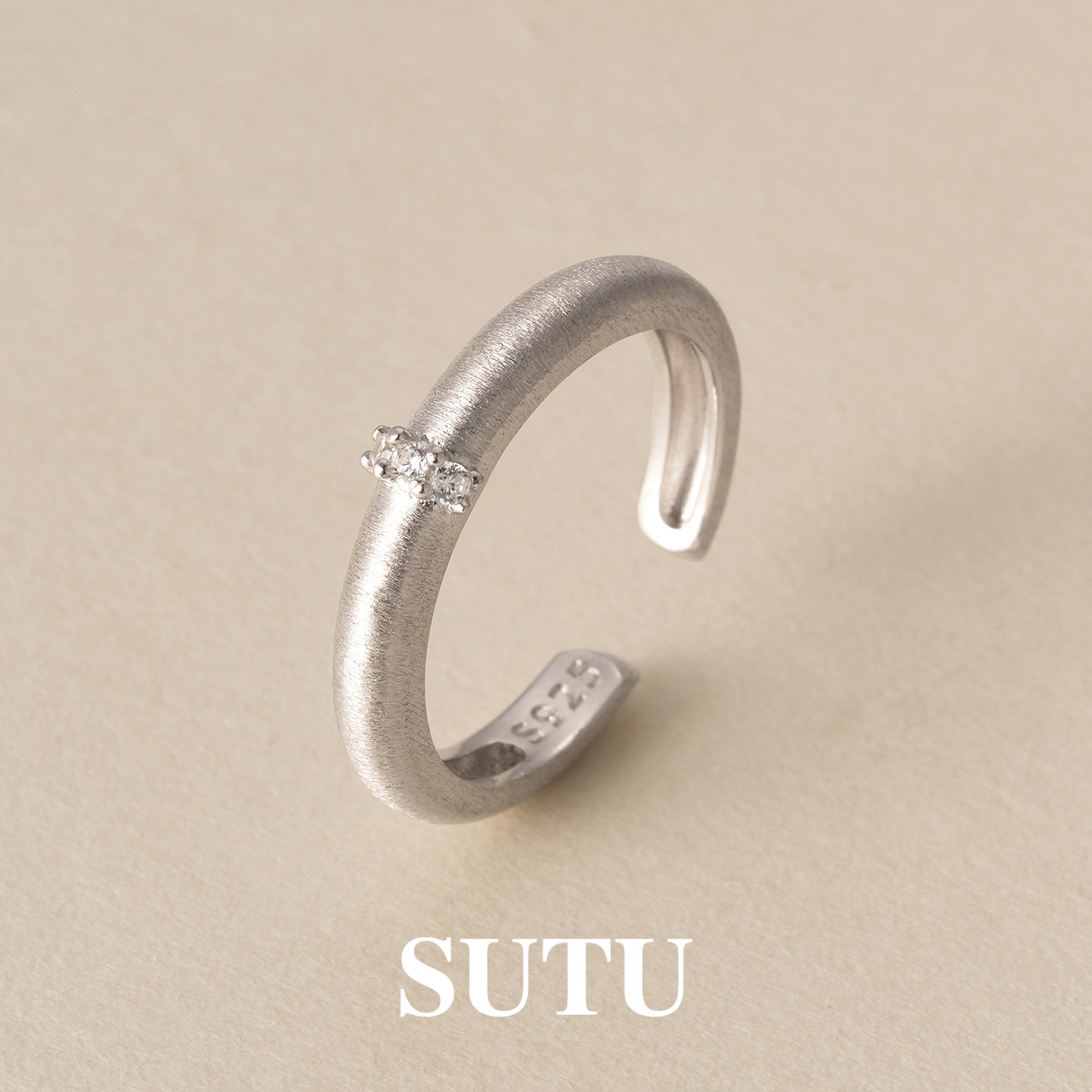 素图缎面拉丝s925纯银戒指轻奢精致女小众设计高级食指戒尾戒指环,饰品/流行首饰/时尚饰品新,戒指/指环,淘宝优惠券,粉丝福利购,淘宝优惠卷