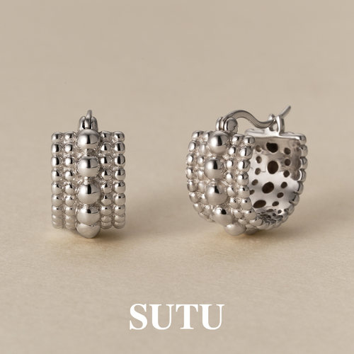 sutu简约925纯银女耳扣耳扣高级