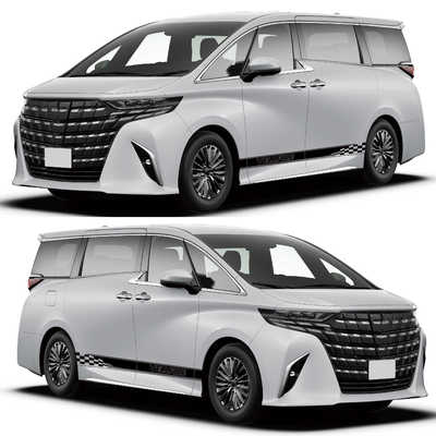 适用丰田埃尔法ALPHARD车贴拉花 车身侧裙改装贴纸遮挡划痕装饰