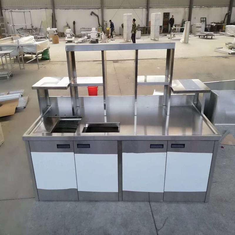 奶茶店设备全套冷饮工作台商用冷藏柜厨房不锈操作台水吧台