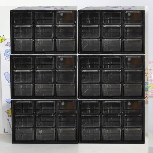 54个抽屉串珠透明九宫格收纳盒ins少女苏荷化妆品学生整理盒手账