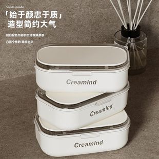 肥皂盒沥水带盖旅行便携香皂盒双层透明轻奢大号皂缸学生宿舍有盖