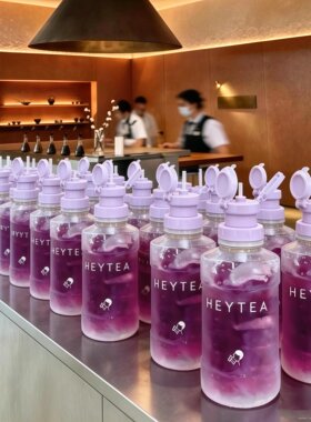 高颜值紫色矿泉水吸管瓶盖三合一转换头大口径露丝同款便携防呛盖