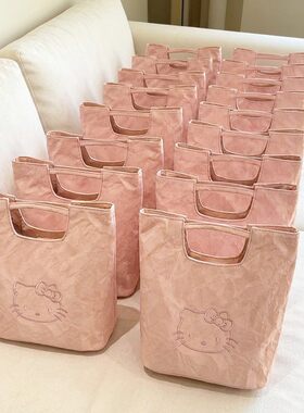 伴娘伴手礼女结婚高档实用礼物刺绣PU手提包礼盒空盒子小众高级感