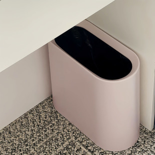 垃圾桶卧室床边窄夹缝客厅收纳筒纸篓厨房厨余卫生间厕所家用加厚