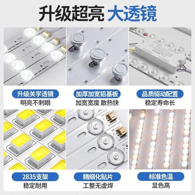 港博led灯条吸顶灯芯替换灯泡A单色led透镜贴片光源长条节能新品