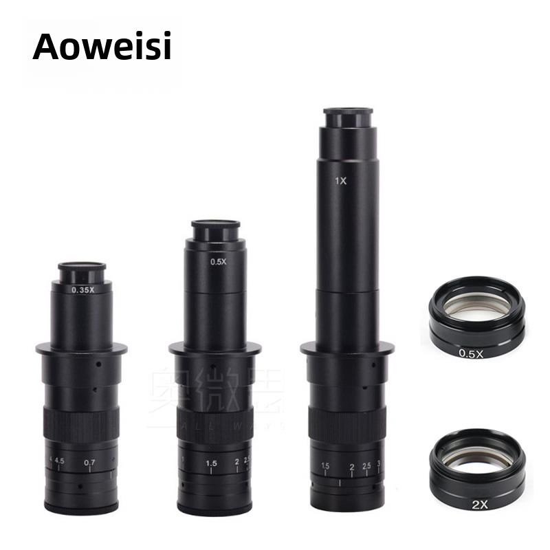 Aoweisi 0745高清显微镜头连续变焦数字元件视频放大工业检测C/Cs端口