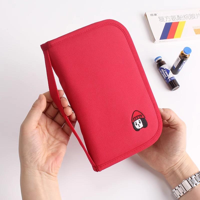 药品收纳包便携随身儿童应急袋防水户外旅行小号医药包 红色 藏青