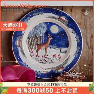 Emma 冬日小鹿点心餐盘emmabrigewater Bridgewater8.5英寸盘子