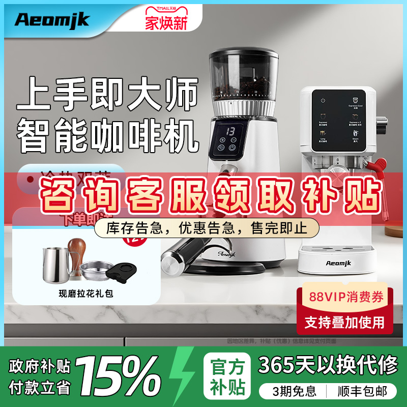 Aeomjk半自动意式小型咖啡机
