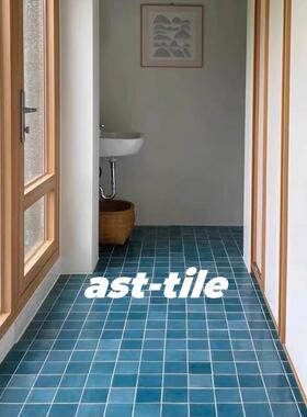 Asttile复古油墨蓝色墙砖厨房卫生间浴室客厅包柱手工瓷砖地砖106